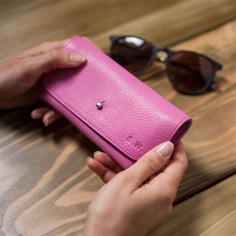 luxury leather eye glass case